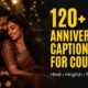 Indian couple celebrating their wedding anniversary with 120 plus anniversary captions for couples in Hindi and Hinglish