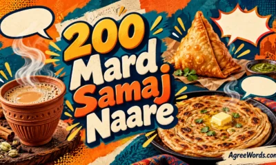 200 Mard Samaj Naare banner with chai, samosa and paratha