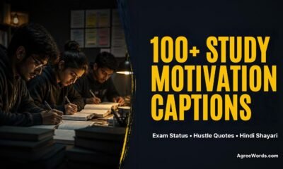 Indian student studying late at night with books, study motivation captions text overlay