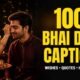 100 plus Bhai Dooj captions for Instagram, brother and sister tilak photo with yellow bold headline text