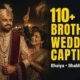 Brother wedding captions for Instagram featured image with an Indian groom and his family at the baraat