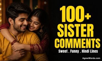 Comments for sister post featured image with text 100 plus sister comments sweet funny and hindi lines