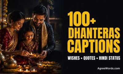Dhanteras 2026 diya and gold coins Instagram caption image
