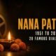 Tribute banner for Nana Patekar famous dialogues with diya and film reel