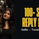 Story reply for girl Instagram guide with phone and chat message icons